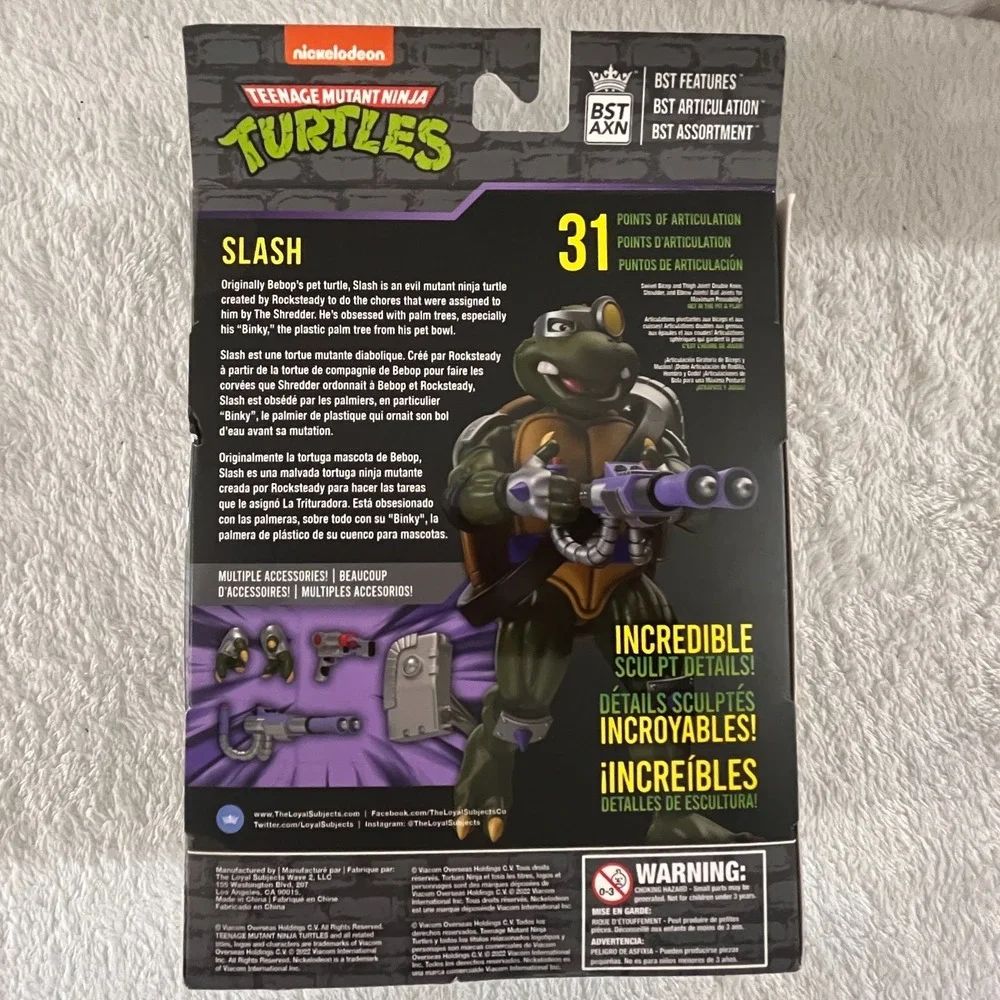 SLASH The Loyal Subjects BST AXN Teenage Mutant Ninja Turtles TMNT Action Figure